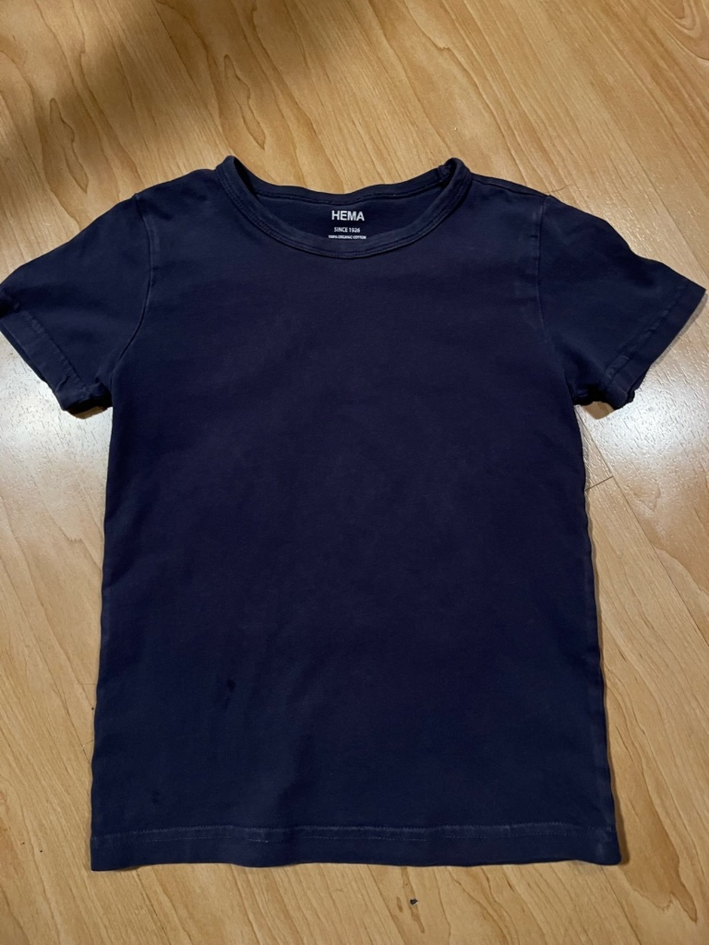 Organic cotton natural fibers Hema Kids Navy Blue Short Sleeve Tee 5t kids